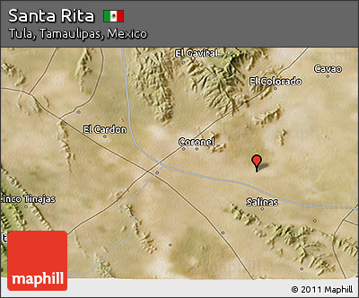 Satellite 3D Map of Santa Rita