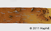 Physical Panoramic Map of the area around 22° 53' 22" N, 101° 4' 29" W