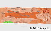 Political Panoramic Map of the area around 22° 53' 22" N, 101° 4' 29" W