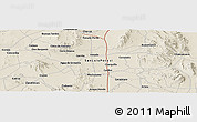 Shaded Relief Panoramic Map of the area around 22° 53' 22" N, 101° 4' 29" W