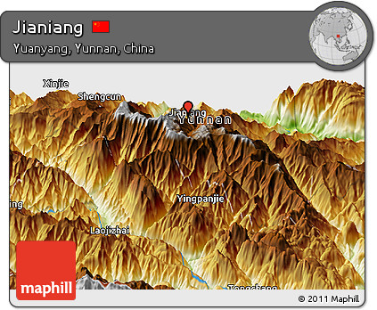 Physical Panoramic Map of Jianiang