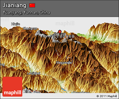 Physical Panoramic Map of Jianiang
