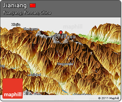 Physical Panoramic Map of Jianiang