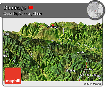 Satellite Panoramic Map of Doumuge