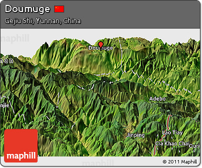 Satellite Panoramic Map of Doumuge