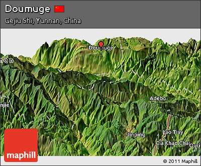Satellite Panoramic Map of Doumuge