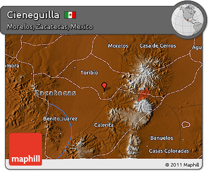 Physical 3D Map of Cieneguilla