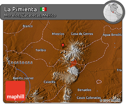Physical 3D Map of La Pimienta