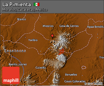Physical 3D Map of La Pimienta