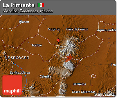 Physical 3D Map of La Pimienta