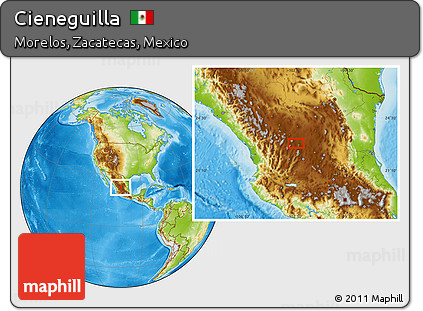 Physical Location Map of Cieneguilla