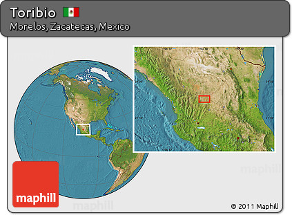 Satellite Location Map of Toribio