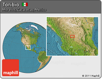 Satellite Location Map of Toribio