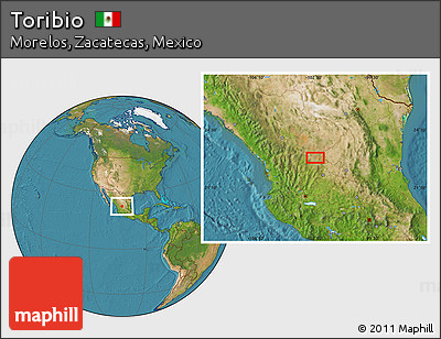 Satellite Location Map of Toribio
