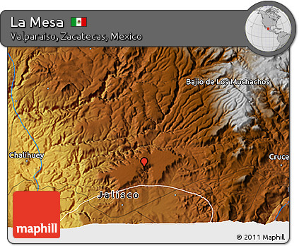 Physical 3D Map of La Mesa