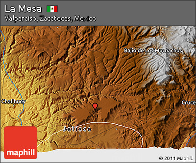 Physical 3D Map of La Mesa