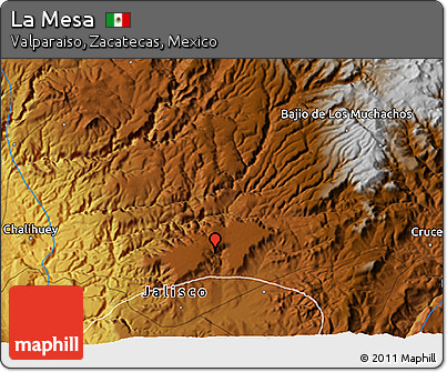 Physical 3D Map of La Mesa