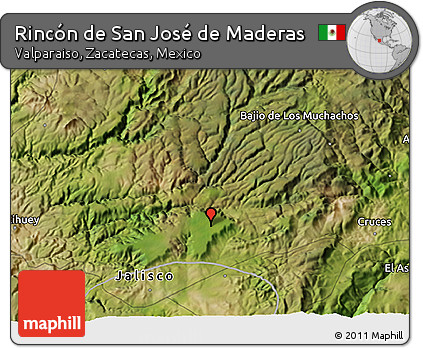 Satellite 3D Map of Rincón De San José De Maderas