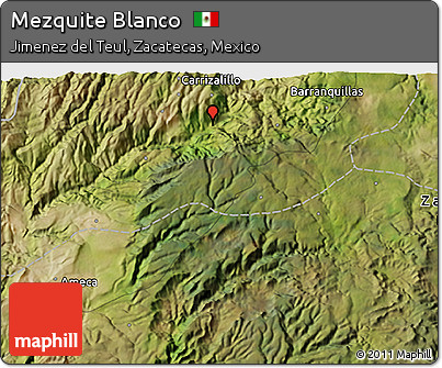 Satellite 3D Map of Mezquite Blanco