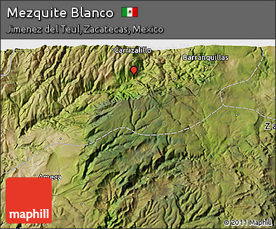 Satellite 3D Map of Mezquite Blanco