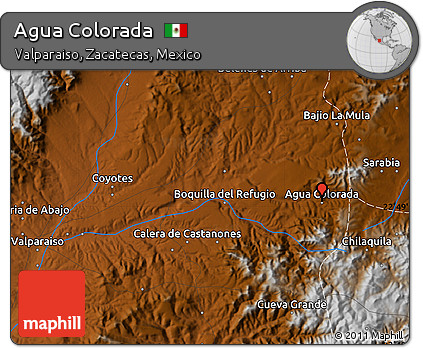 Physical Map of Agua Colorada