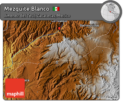Physical Map of Mezquite Blanco