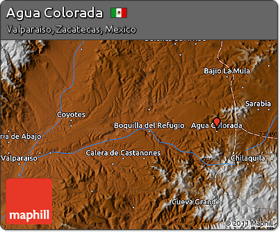 Physical Map of Agua Colorada