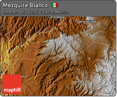 Physical Map of Mezquite Blanco