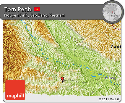 Physical 3D Map of Tom Penh