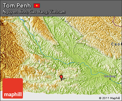 Physical 3D Map of Tom Penh