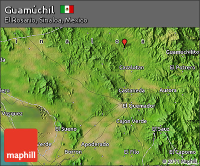Satellite Map of Guamúchil