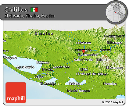 Physical Panoramic Map of Chilillos