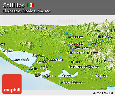 Physical Panoramic Map of Chilillos