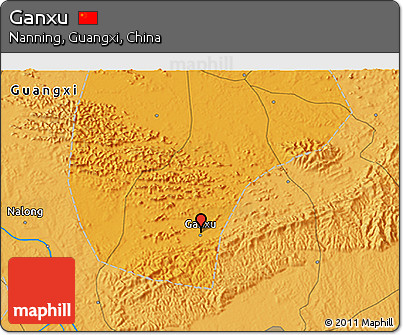 Political 3D Map of Ganxu