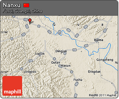 Shaded Relief Map of Nanxu