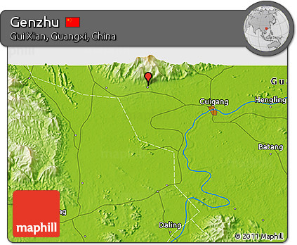 Physical 3D Map of Genzhu