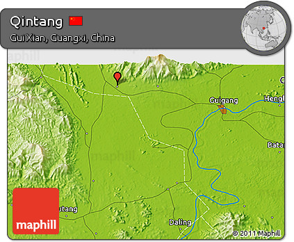 Physical 3D Map of Qintang