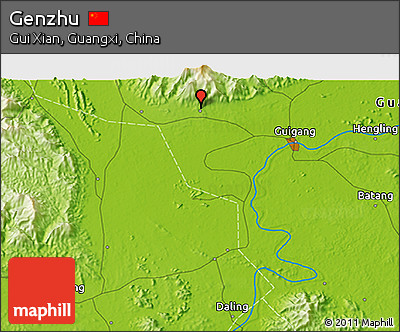 Physical 3D Map of Genzhu