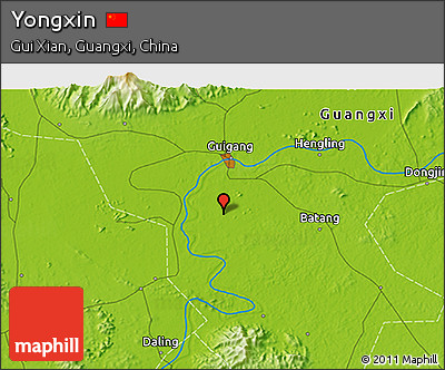 Physical 3D Map of Yongxin
