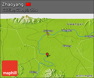 Physical 3D Map of Zhaoyang