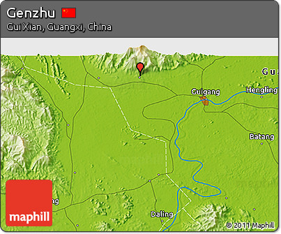 Physical 3D Map of Genzhu