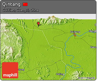 Physical 3D Map of Qintang
