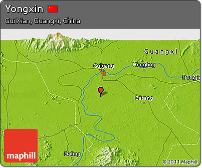 Physical 3D Map of Yongxin