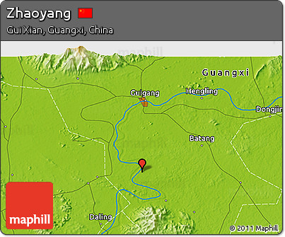 Physical 3D Map of Zhaoyang