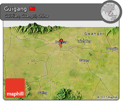 Satellite 3D Map of Guigang