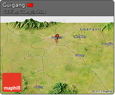 Satellite 3D Map of Guigang