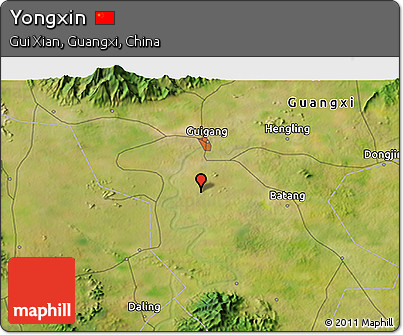 Satellite 3D Map of Yongxin