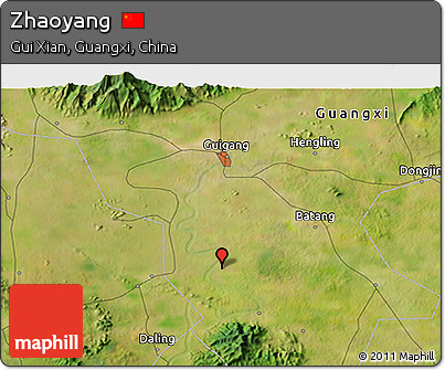 Satellite 3D Map of Zhaoyang