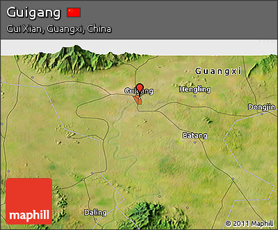 Satellite 3D Map of Guigang