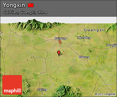 Satellite 3D Map of Yongxin